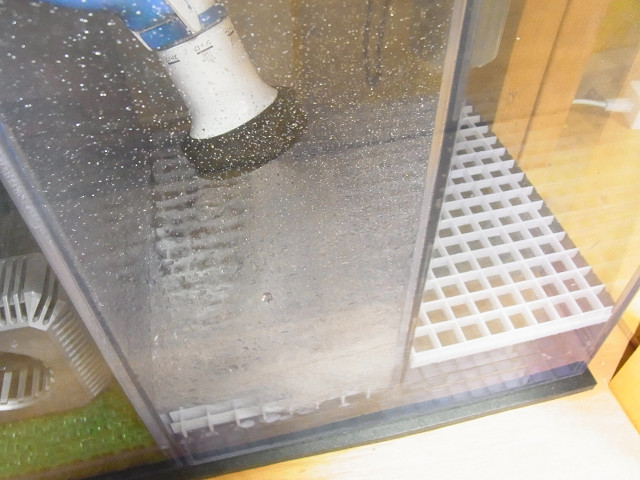 多段連結OF水槽の濾過槽に注水