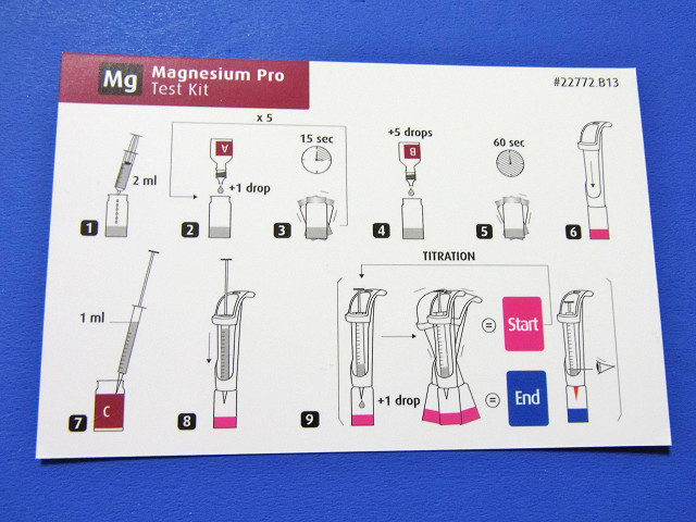 マグネシウムプロテストキットの説明カード
