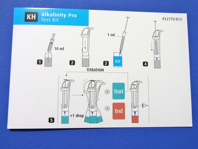 KH/アルカリニティプロテストキットの説明カード